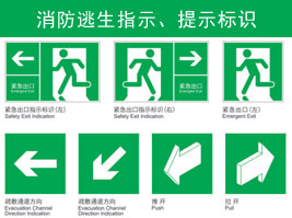 消防逃生指示、提示標識